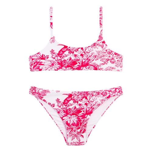 Girls Bikini with Bandeau Top and Fixed Bottom Sized by Age