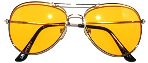 Image of OWL Aviator Pilot Sunglasses for Women and Men Size Medium Gold, Black, Silver, Bronze, Colorful Metal Frame