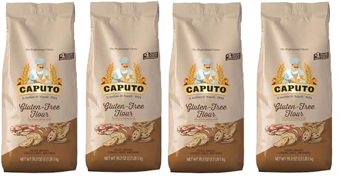 Caputo Antimo Gluten Free Pizza Flour 2.2 lb (Pack of 4) - All Natural Multi Purpose Flour & Starch Blend for Baking Pizza, Bread, & Pasta - 1Kg