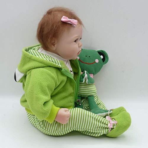 Reborn Baby Dolls Handmade lebensechte realistische Silikon Vinyl Baby Doll Magnet Mund weiche Simulation 22 Zoll 56 cm… – Bild 4