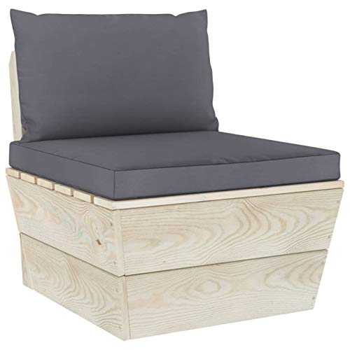Chusui 7-TLG. Garten-Sofagarnitur aus Paletten mit Kissen, Balkonmöbel Set, Gartenmöbel Set, Gartenlounge Set, Möbelsets… – Bild 8