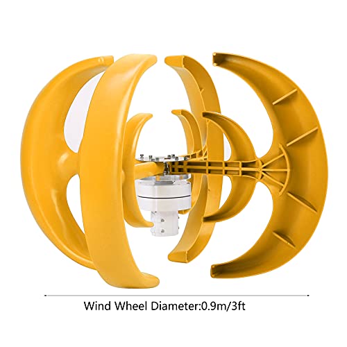 Windturbinen-Generator 600 W Doppelschichtiger Vertikalachsen-Generator 4-Blatt-Windturbinen-Kit für Wind-Solar-Anlage… – Bild 8