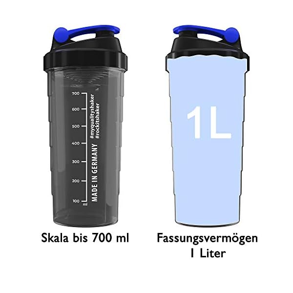 ROCKITZ RockitShaker 1000ml Protein Shaker | garantiert auslaufsicher | BPA frei | patentiertes Mischsystem | für deinen… – Bild 6