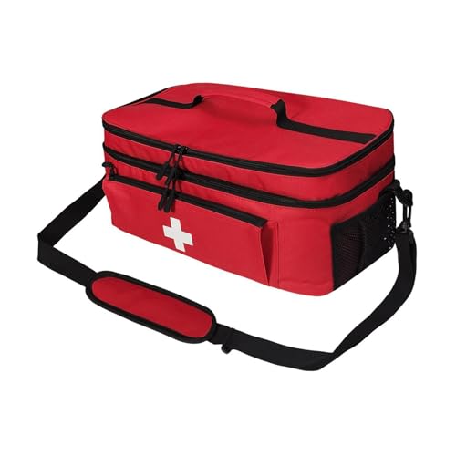 PIXZCSA Everyday Essential First Aid Bag Featuring Ample Storage Designed for Convenient Access and Carrying Made Polyester Waterproof Lining and Filled with PE Cotton for