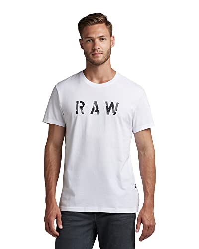 G-Star T-Shirts Homme (Lot de 2) en coton blanc col rond ajusté taille M