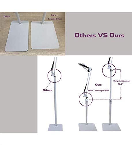 Kutatek Height And Angle Adjustable Floor Stand For Ipad, Iphone, Samsung Galaxy Tablet, Kindle, Universal 360-Degree Adjustable Floor Stand Holder For 3.5”~12.9” Devices, Max Height 59”(Black) #TOP5