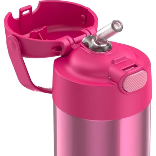 Image of THERMOS FUNTAINER Water Bottle with Straw, 12oz, Pink