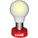 Produktbild alles-meine.de GmbH 3 Stück _ LED Tischlampen -  Glühbirne - Lampen - ROT  - inkl. Name - Batteriebetrieben - SCHNURLOS & Kabellos - Touchfunktion - 24 cm hoch - Innen & Außen ..