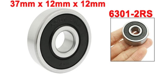 Gorge Profonde Roulemen Bille 6301RS Single Scellé 12x 37x12mm Chrome Acier 10pc