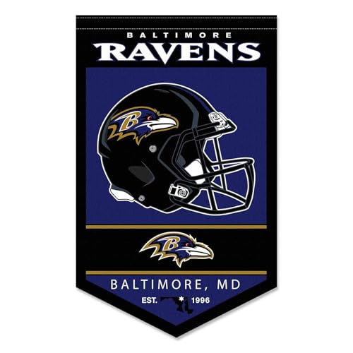 Fanion Baltimore Ravens Heritage History | Décoration murale salon et bureau