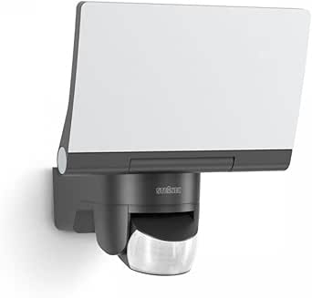 Steinel XLED Home 2 S Foco LED, en color grafito, orientable, con consumo de 13,7 W, sensor de movimiento de 180°, alcance de 10 metros e intensidad de 1550 lúmenes