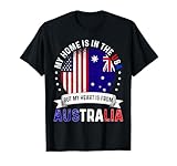 Australian American Patriot Heart is from Australia Flag T-Shirt