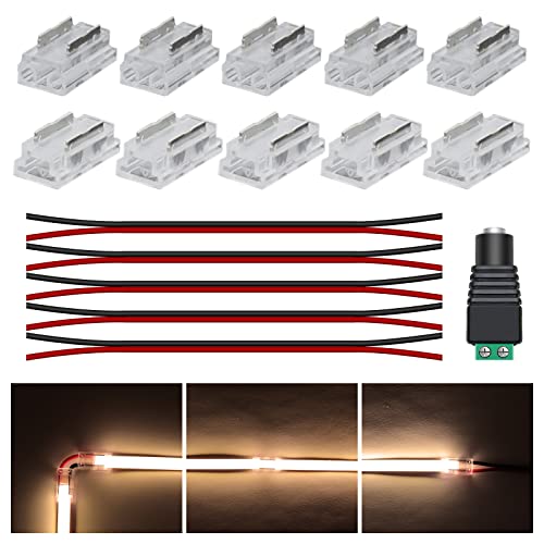 Tira LED COB 12V 5mm 4000K 16.4FT con conector rápido miniatura 3