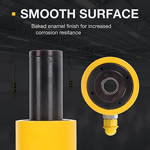 Image of 20T Hydraulic Cylinder Jack Ram 4 inch Stroke Hollow Single Acting Hydraulic Ram Cylinder Hydraulic Lifting Jack Portable for Machinery, Bridge,RCH-20100