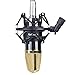 Koolertron Microphone Shock Mount,Mic Clip Holder,Universal 50MM Anti-Vibration Mic Holder for 48MM-54mm Diameter Studio Condenser Mic (Black)