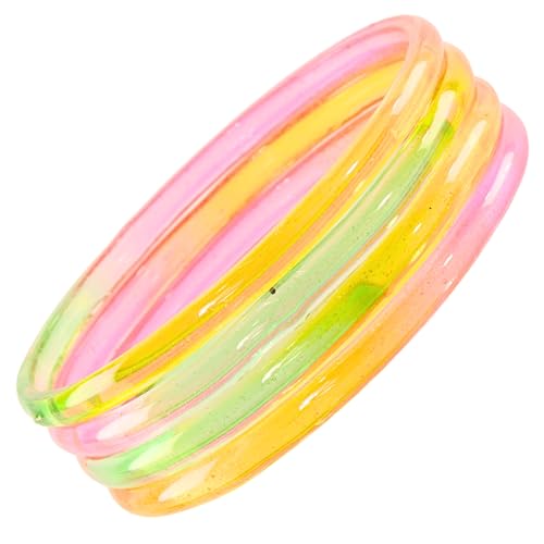 Image of STYOLLO Viral Jelly Plain Transparent Glass Kada Set For Women & Girls | Kanch Kada For Girls | Daily Ethnic Traditional Jewelry | Glossy Classic Fashion Kangan For Wedding, Festive & Parties - Set Of 4