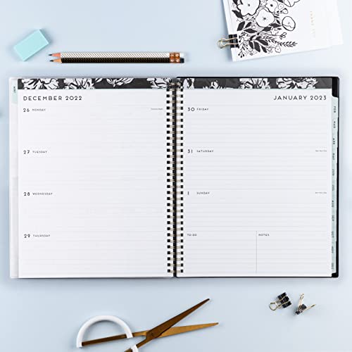 Blue Sky 2023 Weekly And Monthly Planner, January - December, 8.5" X 11", Clear Pocket Cover, Wirebound, Baccara Dark (142082) #TOP1