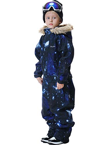 Image of Kids Girls Boys Waterproof Colorful One Piece Snowsuits Coveralls Ski Suits Jackets Winter Jumpsuits
