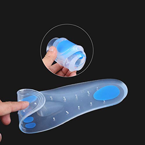 Palmilhas de silicone SUPVOX para fascite plantar, palmilhas para massagem nos pés, suporte de arco