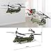 FunXylophy RC Helicopter, S026H 2.4G 3CH Dual-Rotor Transport Aircraft Military Aerocraft Model with One-Key Takeoff and Landing Function (RTF Version/Army Green)