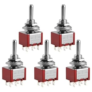 Heschen MTS-203 Miniatur Kippschalter, 5 Stück