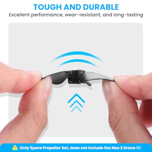 Image of ZORBES Compatible with Neo 2 Drone Spare Propeller Set, 2 Pair Replacement Drone Blades for Maintenance, Stable Flight & High Efficiency Lightweight Propellers