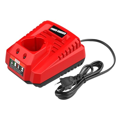 Energup Ersatzladegerät für Milwaukee Ladegerät 12V Kompatibel mit Mil-Waukee Akku 12V 48-11-2401 48-11-2402 48-11-2420 48-11-2430 48-11-2440 48-11-2460 48-11-2411
