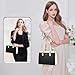KURGOOL Handbags Purses for Women, Trendy Leather Dual-tone Tote Purse, Designer Handbag Shoulder Bag Top Handle Satchel Bags (Black & White)