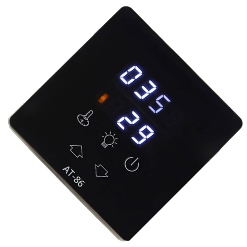 Régulateur de température de sauna AT-86 en ABS noir avec panneau numérique