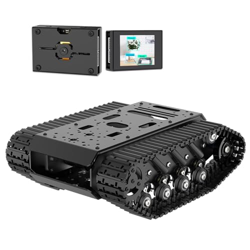LewanSoul K210 Vision Module & Tracked Tank Chassis for Arduino Raspberry Pi Jetson Nano ESP32, Touch Control AI Camera, Suspension Shock Absorption Chassis Car Robotic Moving Platform DIY Maker