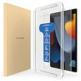 CACOE Schutzfolie für iPad 9. / 8. / 7. Generation Panzer Schutz Glas mit Rahmen-Installationshilfe
