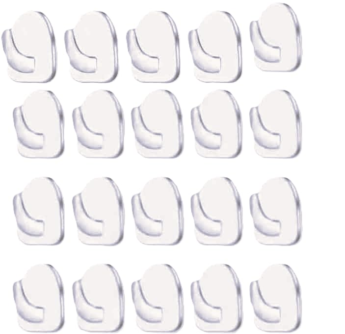 Zhuluck 20 ganchos de pared adhesivos transparentes para colgar, pequeños ganchos adhesivos de plástico, ganchos adhesivos acrílicos transparentes para paredes, ganchos de pared temporales para baño,