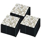 ガーデンマスター(Gardenmaster) 天然石マット 30枚入り 除草シート付 マット部分30×30㎝ 除草シート部分約33×33㎝ ジョイント不要 カット可能 おしゃれ 雑草対策 ガーデニング 庭 防草天然石マット ガーデンマスター STM-30BS(BE)30 ベージュ