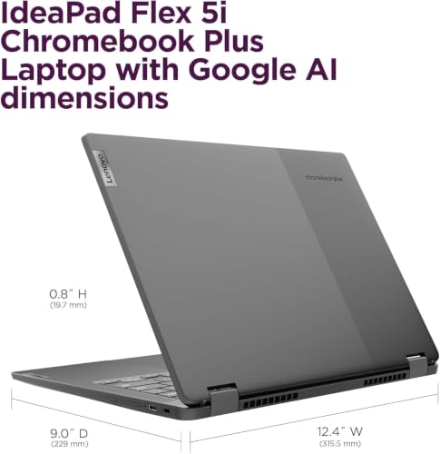 Image of Lenovo IdeaPad 5 Flex 5i Chromebook Plus 14 inch FHD+ 2-in-1 Touchscreen Laptop (Intel Core i3-1315U, 8GB RAM, 256GB Storage (128GB+128GB SD)) Home, Student, Backlit KB, Chrome OS (Renewed)