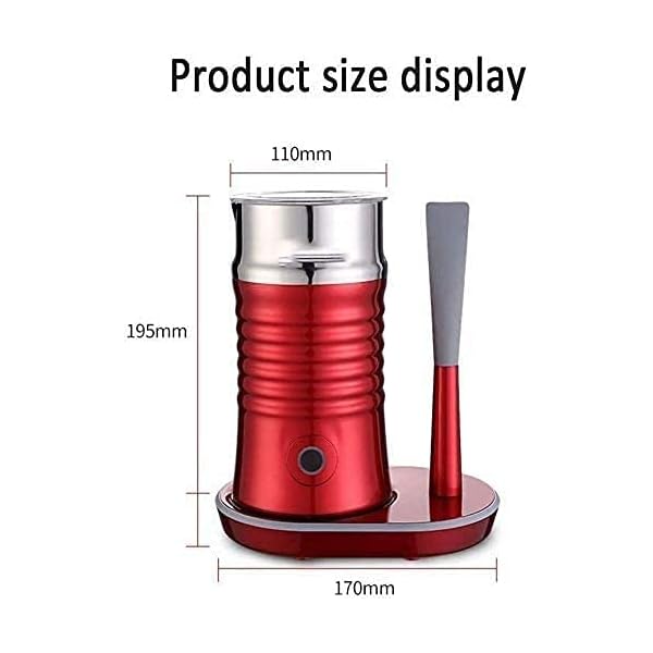 Vaporizador de Leche Batidora de Leche Calentador de Leche Vaporizador de Leche de Acero Inoxidable con funciÃ³n de Leche frÃ­a Caliente MÃ¡quina automÃ¡tica de Espuma Funcionamiento silencioso LSDRAL - Imagen 8