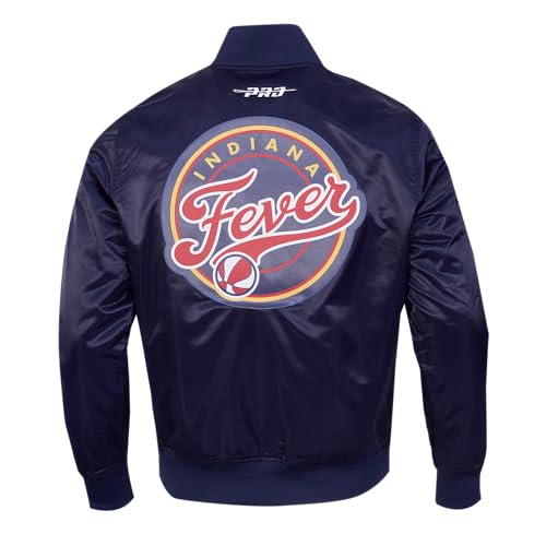 Pro Standard MENS WNBA INDIANA FEVER CLASSIC CHENILLE SATIN JACKET NAVY XL - Image 2