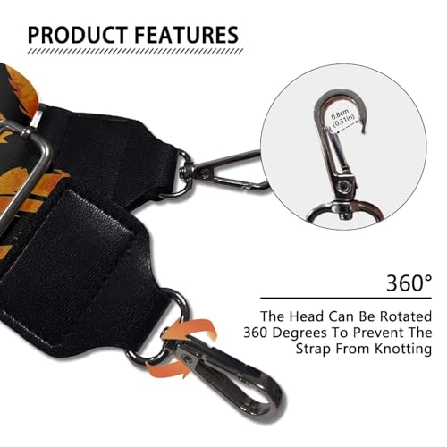 Image of Talayituse Tiger Stripe Print Shoulder Strap Wide Purse Bag Strap Adjustable Replacement Belt Luggage Crossbody Shoulder Bag Strap for Women Girls