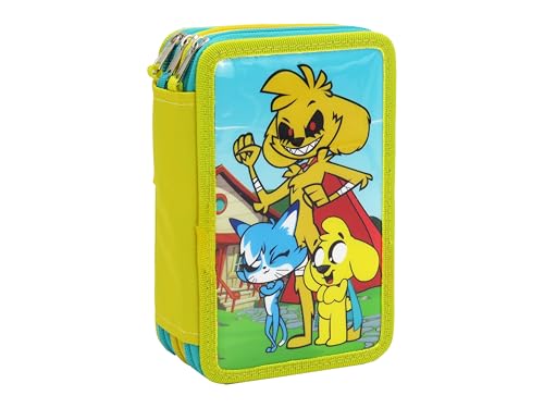 CYP BRANDS- Mikecrack, Estuche, Plumier de 3 Pisos, Material Escolar, Multicolor, Producto Oficial
