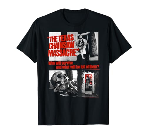 Texas Chainsaw Massacre Collage Horror T-Shirt