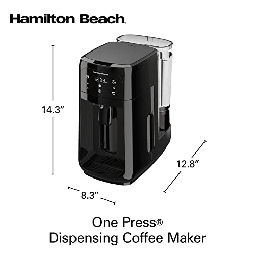 Hamilton Beach One Press Programmable Dispensing Drip Coffee Maker with 12 Cup Internal Brew Pot, Removable Water Reservoir, Black Next Gen (47600) by Hamilton Beach - Image 8