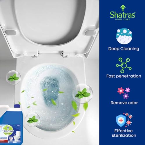 Image of Shatras Home Care 10X Extra Cleaning Power Toilet Cleaner - 5 Liter | Eliminates 99.9% of Germs | Tough Stain Remover & Odor Control | Extra Strength Formula