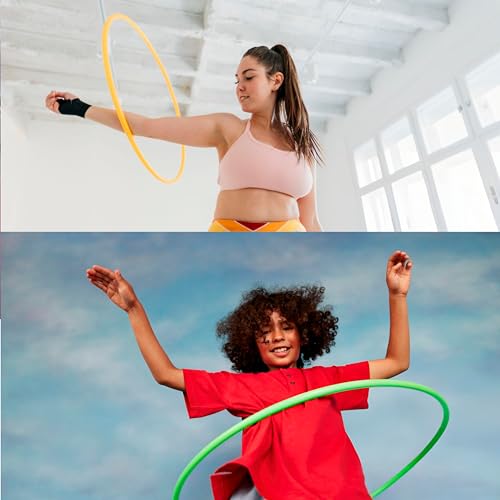 Image of LYGER 24+30inch Plastic Kids & Adults Hoops Exercise Equipment Rings for Sports- 4Pc Hula Hoop