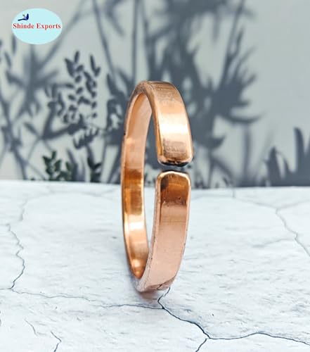 Image of SHINDE EXPORTS Heavy Pure Copper thick Bracelet Bangle Unisex Kada Solid Handmade Cuff for Men & Women