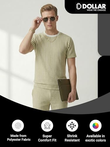 Image of Dollar Men Co-Ord Set | Polyester Shorts + T-Shirt | Regular Fit, Quick Dry & Breathable | Gym, Casual & Sportswear | Pack of 1