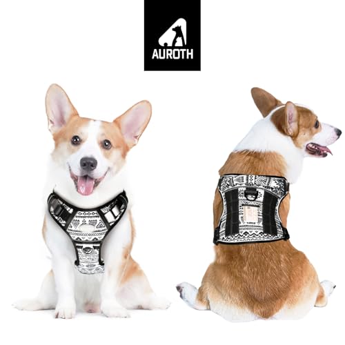 Image of AUROTH Tactical Dog Harness Medium Sized Dog No Pull Adjustable Dog Vest
