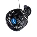 ABOOFAN Ventilador de 6 pulgadas con ventosa para interior de coche, ventilador de verano pequeño, práctico ventilador de automóvil para hombres y mujeres (negro, 24 V) accesorios de teléfono