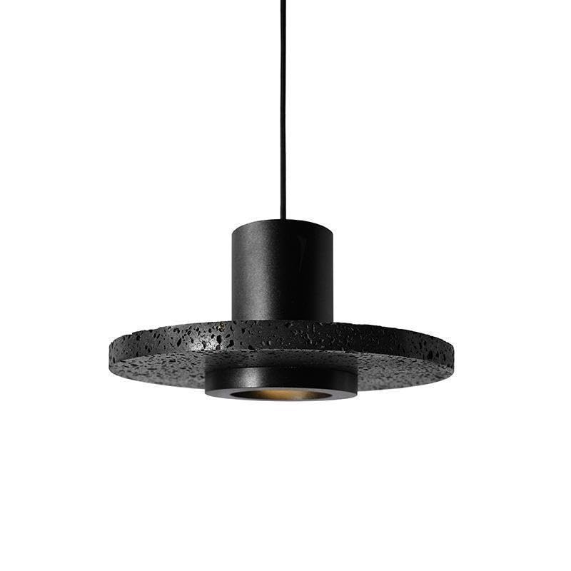 Suspension wabi-sabi en pierre naturelle pour éclairage zen suspendu