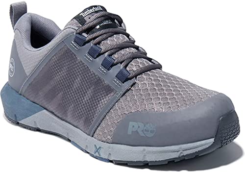 Image of Timberland PRO Men's Radius Composite Safety Toe Industrial Athletic Work Shoe, Grey /Navy, 15 W