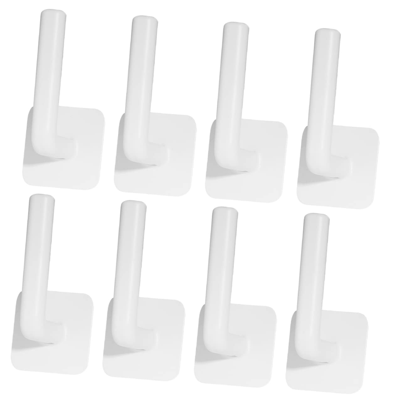 VASDEV 16 Pcs Crochet Collant Multifonctionnel Crochet Auto-Adhésif Abs sans Poinçon Blanc (Blanc 7X6.5X14CM)