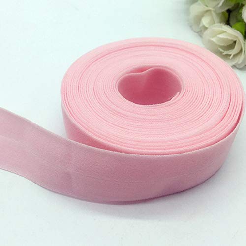 Ttndstore 5Yards/Lot 25Mm Elastic Band Fold Over Spandex Elastic Ribbon For Sewing Lace Trim Waist Band Garment Accessory-78010 #TOP2